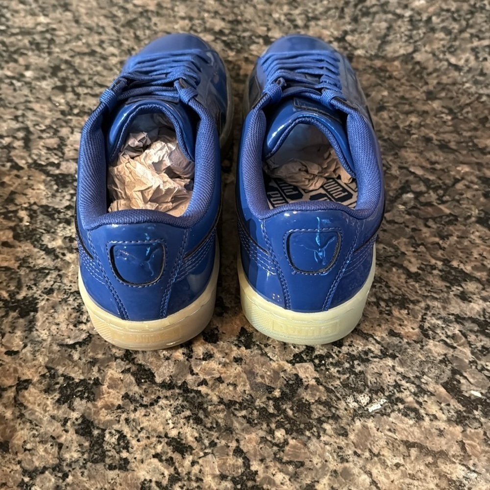 Puma Basket patent Ice Fade blue sneakers NIB 9.5 - Picture 4 of 10